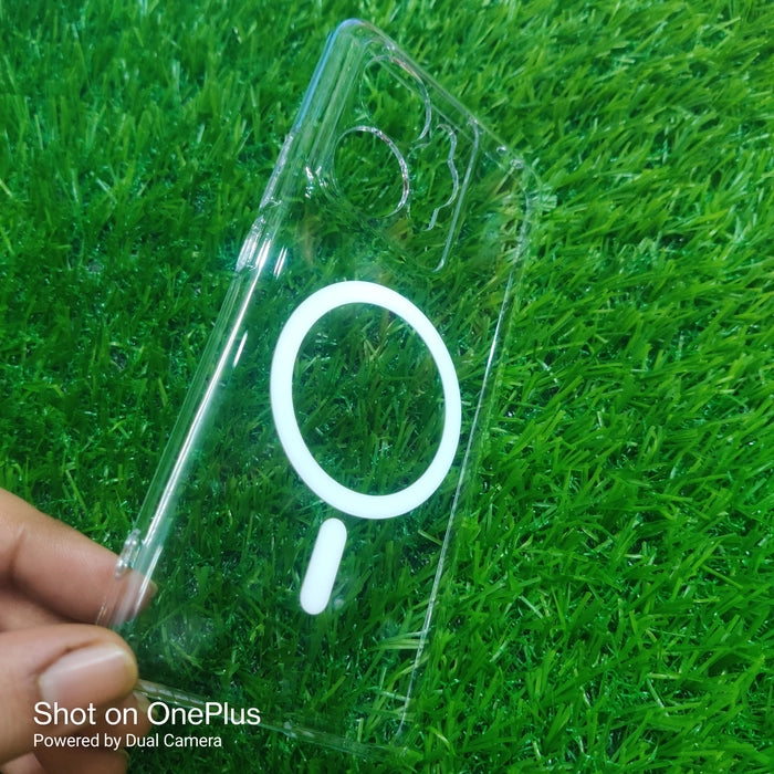 Realme 15 Pro / Realme 15 5G Anti Yellow Premium Quality Magsafe Crystal Clear Hard Plastic Back Cover Case