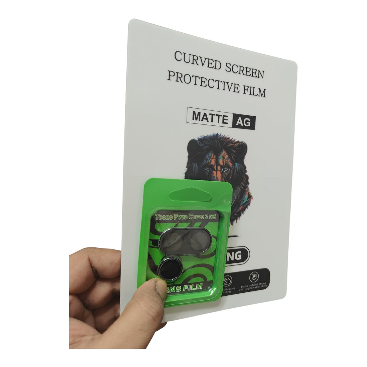 Tecno Pova Curve 2 5G / Curve2 5G Matte & Glossy Finish Back Lamination Membrane Protector + Camera Lens Ring