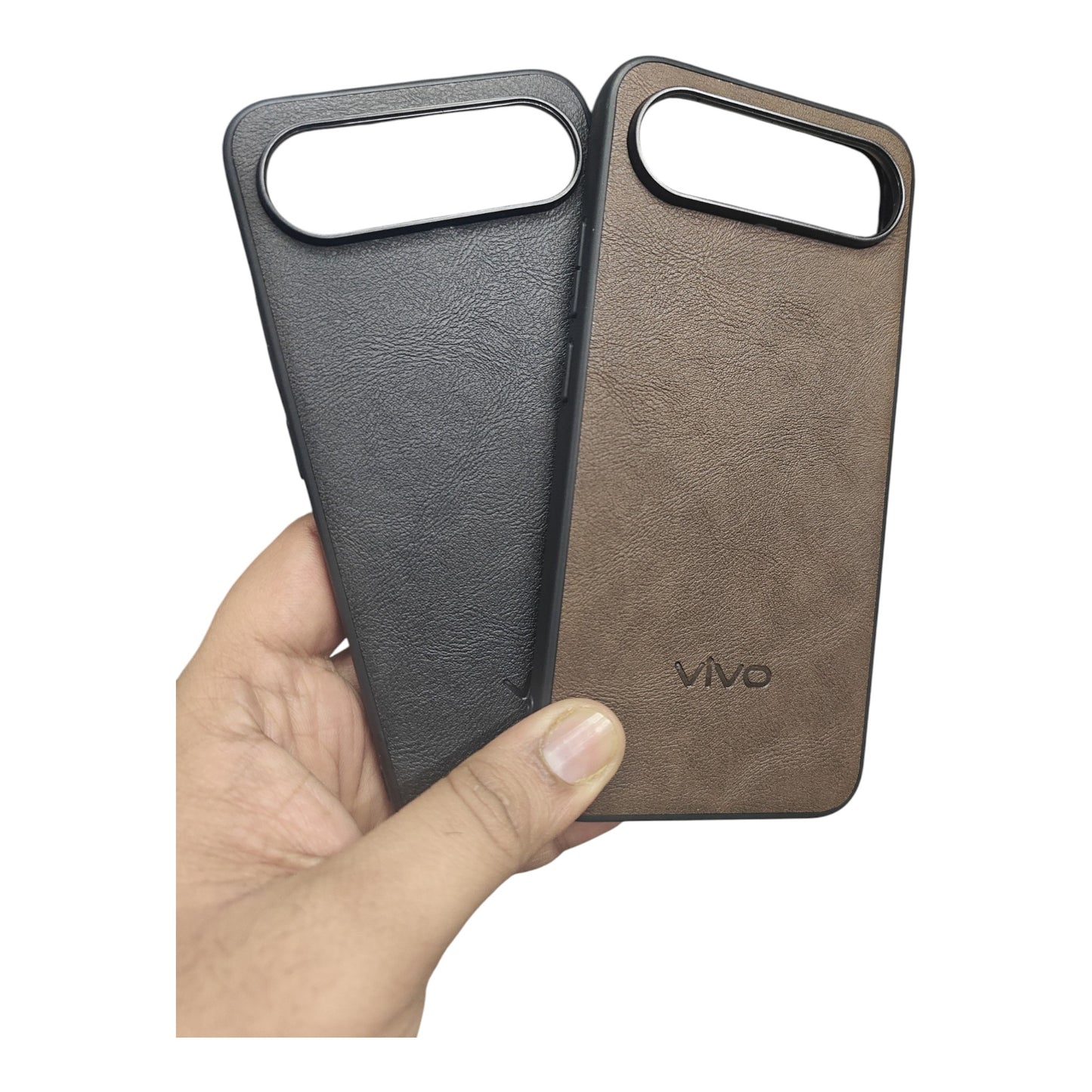 Vivo X300 FE 5G / X300FE 5G Luxury Leather ( Side Soft, Back Hard ) Premium Quality Back Cover Case