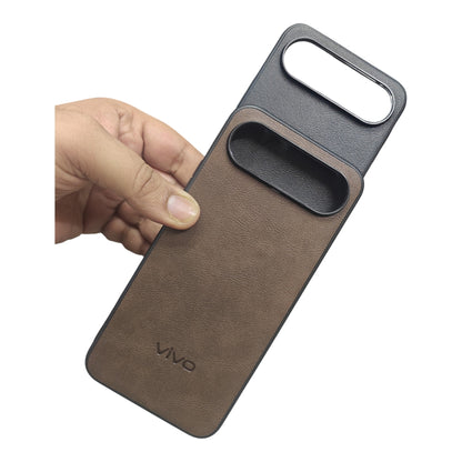 Vivo X300 FE 5G / X300FE 5G Luxury Leather ( Side Soft, Back Hard ) Premium Quality Back Cover Case