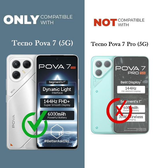 Tecno Pova 7 5G Magsafe Premium Quality Leather ( Side Soft, Back Hard ) Back Cover Case - Royal Star